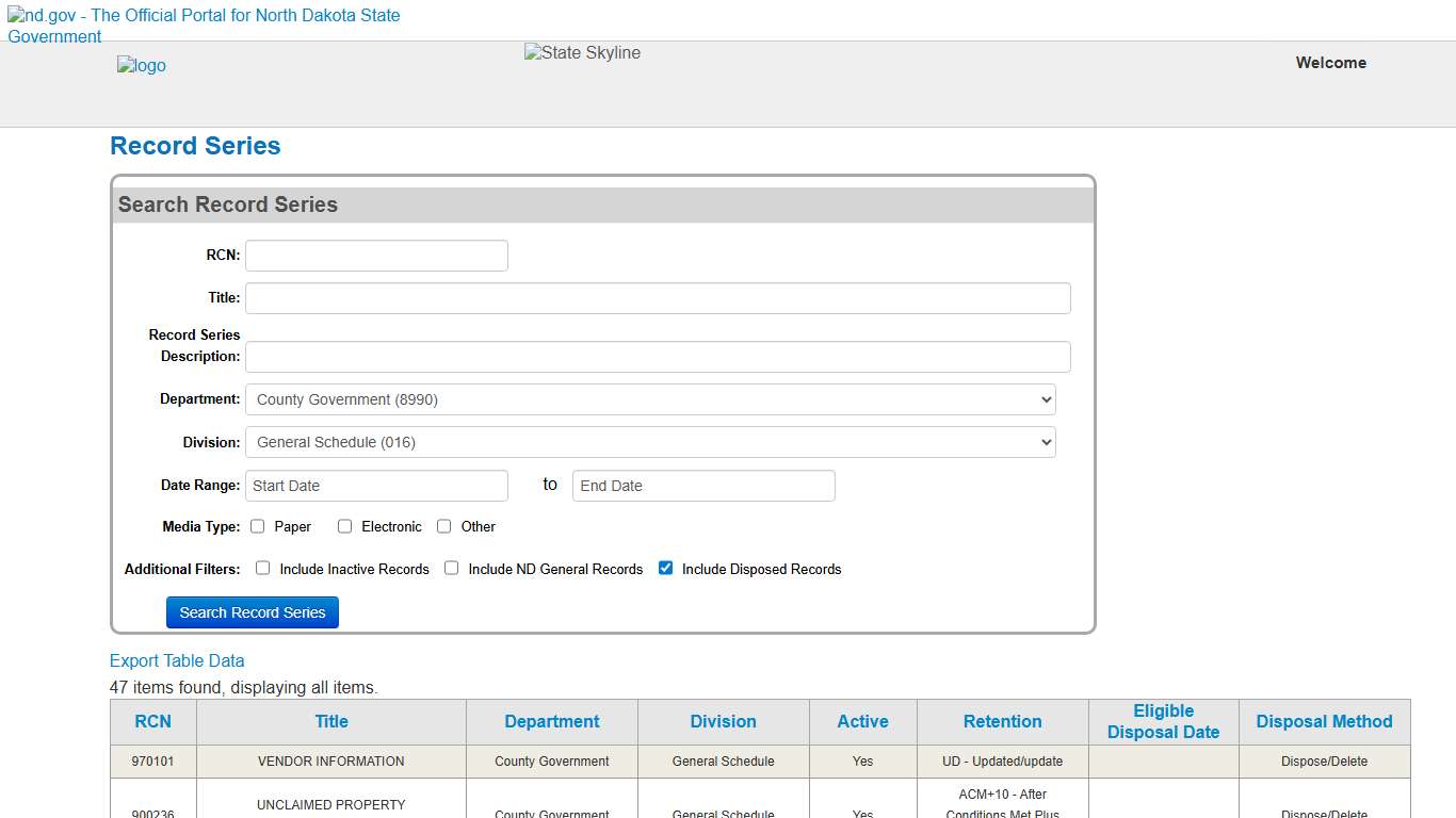Records Management - Record Series
